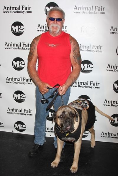 Paul Teutul Sr. (TLC's American Chopper) with his dog Gus Photo